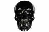 Realistic, Polished Black Obsidian Skull #150854-2